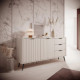 Комод с телескопическими направляющими Perfect Home Lante 2D3S/163 163,2x81,2x38 Бежевый (черные ножки) (PFH-091177) - фото 1
