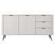 Комод с телескопическими направляющими Perfect Home Lante 2D3S/163 163,2x81,2x38 Бежевый (черные ножки) (PFH-091177) - фото 2