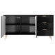 Комод с телескопическими направляющими Perfect Home Lante 2D3S/163 163,2x81,2x38 Черный (золотые ножки) (PFH-091191) - фото 5