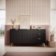 Комод с телескопическими направляющими Perfect Home Lante 2D3S/163 163,2x81,2x38 Черный (золотые ножки) (PFH-091191) - фото 1