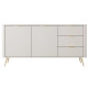 Комод с телескопическими направляющими Perfect Home Lante 2D3S/163 163,2x81,2x38 Бежевый (золотые ножки) (PFH-091180) - фото 2