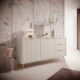 Комод с телескопическими направляющими Perfect Home Lante 2D3S/163 163,2x81,2x38 Бежевый (золотые ножки) (PFH-091180) - фото 1