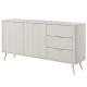 Комод с телескопическими направляющими Perfect Home Lante 2D3S/163 163,2x81,2x38 Бежевый (золотые ножки) (PFH-091180) - фото 3