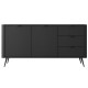 Комод с телескопическими направляющими Perfect Home Lante 2D3S/163 163,2x81,2x38 Черный (черные ножки) (PFH-091115) - фото 2