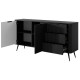 Комод с телескопическими направляющими Perfect Home Lante 2D3S/163 163,2x81,2x38 Черный (черные ножки) (PFH-091115) - фото 6