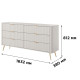 Комод з телескопічними напрямними Perfect Home Lante 6S/163 163,2x81,2x38 Бежевий (чорні ніжки) (PFH-091174) - фото 6