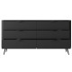 Комод з телескопічними напрямними Perfect Home Lante 6S/163 163,2x81,2x38 Чорний (чорні ніжки) (PFH-091113) - фото 6