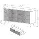 Комод з телескопічними напрямними Perfect Home Lante 6S/163 163,2x81,2x38 Бежевий (чорні ніжки) (PFH-091174) - фото 7