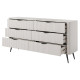 Комод з телескопічними напрямними Perfect Home Lante 6S/163 163,2x81,2x38 Бежевий (чорні ніжки) (PFH-091174) - фото 4
