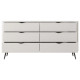 Комод з телескопічними напрямними Perfect Home Lante 6S/163 163,2x81,2x38 Бежевий (чорні ніжки) (PFH-091174) - фото 5