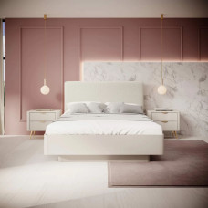 Двуспальная каркасная кровать Perfect Home Lante 160 214x165,5x120,5 Бежевый (PFH-091125)