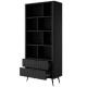 Стелаж Perfect Home Lante 2S 193,8x88,2x38 Чорний (чорні ніжки) (PFH-091104) - фото 4