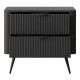Тумба прикроватная с телескопическими направляющими Perfect Home Lante 2S 63,2x55,3x38 Черный (черные ножки) (PFH-091121) - фото 2