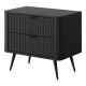 Тумба прикроватная с телескопическими направляющими Perfect Home Lante 2S 63,2x55,3x38 Черный (черные ножки) (PFH-091121) - фото 3