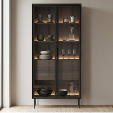 Вітрина висока з підсвіткою Perfect Home Lumi 2D2S/92 194,6х91,5х39,3 Дуб дунін (PFH-091381)