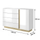 Комод Perfect Home Marco 1D4S/138 138,2x90,5x40 Белый/Белый глянец/ Дуб грандсон (PFH-091044) - фото 5