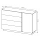 Комод Perfect Home Marco 1D4S/138 138,2x90,5x40 Белый/Белый глянец/ Дуб грандсон (PFH-091044) - фото 6