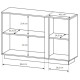 Комод Perfect Home Marco 3D/138 138,2x90,5x40 Белый/Белый глянец/ Дуб грандсон (PFH-091033) - фото 5
