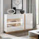 Комод Perfect Home Marco 3D2W/138 138,2x90,5x40 Білий/Білий глянець/ Дуб грандсон (PFH-091034) - фото 1