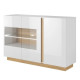 Комод Perfect Home Marco 3D2W/138 138,2x90,5x40 Білий/Білий глянець/ Дуб грандсон (PFH-091034) - фото 3