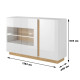 Комод Perfect Home Marco 3D2W/138 138,2x90,5x40 Білий/Білий глянець/ Дуб грандсон (PFH-091034) - фото 7