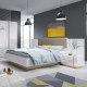 Тумбы прикроватные 2 шт с двумя ящиками Perfect Home Marco 2S 102x60x38,4 Белый/Белый глянец/Дуб грандсон (PFH-091049) - фото 6