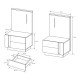 Тумбы прикроватные 2 шт с двумя ящиками Perfect Home Marco 2S 102x60x38,4 Белый/Белый глянец/Дуб грандсон (PFH-091049) - фото 5