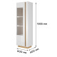 Вітрина висока у вітальню  Perfect Home Marco 1D1W/60 193,5х60х40 Білий/Білий глянець/Дуб грандсон (PFH-091029) - фото 5