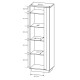 Вітрина висока у вітальню  Perfect Home Marco 1D1W/60 193,5х60х40 Білий/Білий глянець/Дуб грандсон (PFH-091029) - фото 7