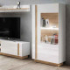 Вітрина низька у вітальню  Perfect Home Marco 1D1W/72 154х72х40 Білий/Білий глянець/Дуб грандсон (PFH-091030) - фото 1