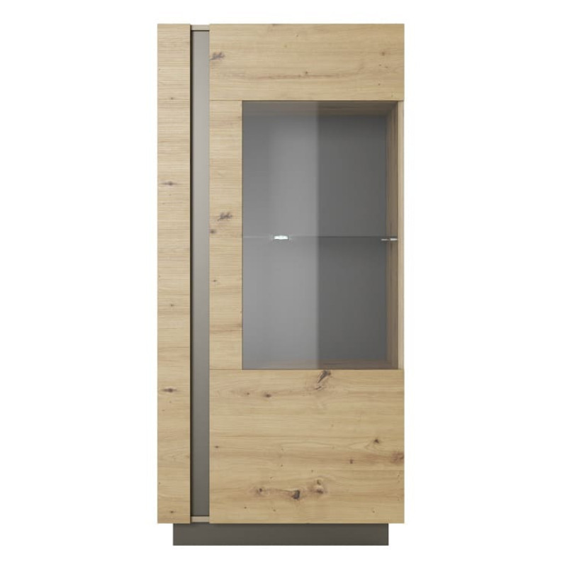 Вітрина низька у вітальню  Perfect Home Marco 1D1W/72 154х72х40 Дуб артизан/Графіт (PFH-091060)