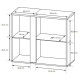 Вітрина навісна у вітальню Perfect Home Marco 2D1W/96 82,5х96,5х40 Білий/Білий глянець/Дуб грандсон (PFH-091031) - фото 6