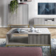 Журнальный стол с телескопическими направляющими Perfect Home Nova L104 1S 104x68x46 Серый (золотые ножки) (PFH-091252) - фото 1