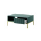 Журнальний стіл Perfect Home Nova з 2 шухлядами та золотими ніжками L104 104х46х68 см Лабрадор (PFH-091494) - фото 3