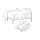 Журнальный стол Perfect Home Nova с 2 ящиками и черными ножками L104 104х46х68 см Лабрадор (PFH-091503) - фото 5