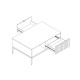 Журнальный стол Perfect Home Nova с 2 ящиками и черными ножками L104 104х46х68 см Лабрадор (PFH-091503) - фото 6