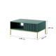 Журнальний стіл Perfect Home Nova з 2 шухлядами та золотими ніжками L104 104х46х68 см Лабрадор (PFH-091494) - фото 4