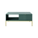 Журнальний стіл Perfect Home Nova з 2 шухлядами та золотими ніжками L104 104х46х68 см Лабрадор (PFH-091494) - фото 2