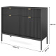 Комод с телескопическими направляющими Perfect Home Nova KSZ104 2D2S 104x63x39 Черный (черные ножки) (PFH-091229) - фото 5