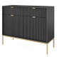 Комод с телескопическими направляющими Perfect Home Nova KSZ104 2D2S 104x63x39 Черный (золотые ножки) (PFH-091231) - фото 3