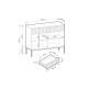 Комод Perfect Home Nova 2-дверный с 2 ящиками и золотыми ножками KSZ104 104х83х39 см Лабрадор (PFH-091497) - фото 5