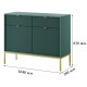 Комод Perfect Home Nova 2-дверный с 2 ящиками и золотыми ножками KSZ104 104х83х39 см Лабрадор (PFH-091497) - фото 4