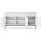 Комод з телескопічними напрямними Perfect Home Nova KSZ154 3D3S 154x63x39 Білий (чорні ніжки) (PFH-091240) - фото 4