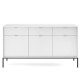 Комод з телескопічними напрямними Perfect Home Nova KSZ154 3D3S 154x63x39 Білий (чорні ніжки) (PFH-091240) - фото 3