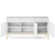 Комод с телескопическими направляющими Perfect Home Nova KSZ154 3D3S 154x63x39 Белый (золотые ножки) (PFH-091241) - фото 4