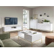 Комод с телескопическими направляющими Perfect Home Nova KSZ154 3D3S 154x63x39 Белый (золотые ножки) (PFH-091241) - фото 7