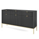 Комод с телескопическими направляющими Perfect Home Nova KSZ154 3D3S 154x63x39 Черный (золотые ножки) (PFH-091247) - фото 3