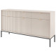 Комод з телескопічними напрямними Perfect Home Nova KSZ154 3D3S 154x63x39 Кашемір (чорні ніжки) (PFH-091244) - фото 3