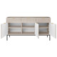 Комод з телескопічними напрямними Perfect Home Nova KSZ154 3D3S 154x63x39 Кашемір (чорні ніжки) (PFH-091244) - фото 4