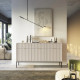 Комод з телескопічними напрямними Perfect Home Nova KSZ154 3D3S 154x63x39 Кашемір (чорні ніжки) (PFH-091244) - фото 1